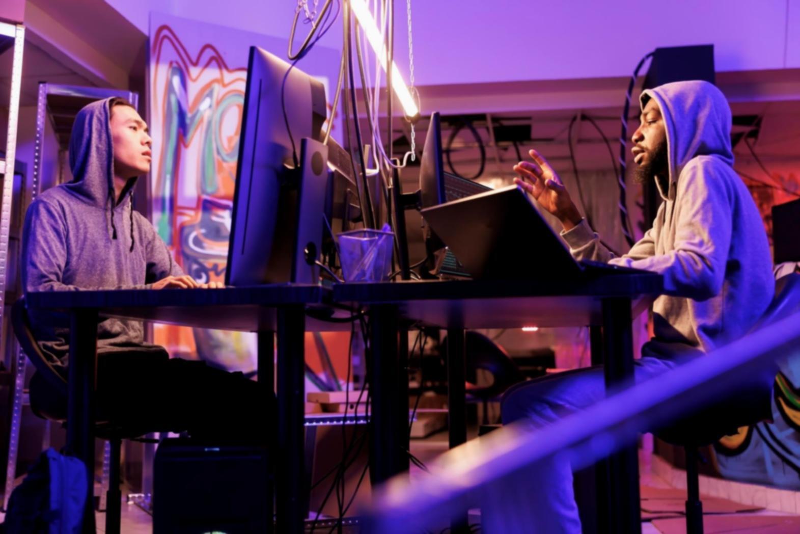 Game development interface met code en visual elements